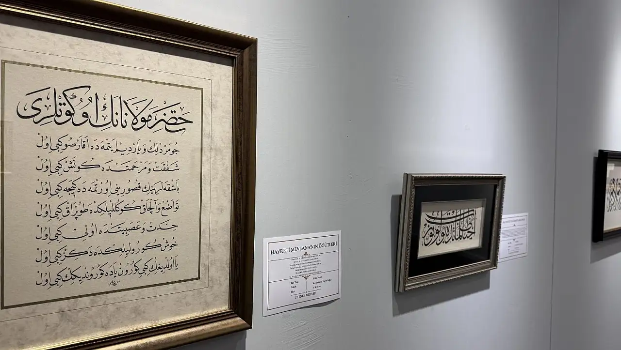 Hat sanatının seçkin eserleri Kayseri'de beğeniye sunuldu