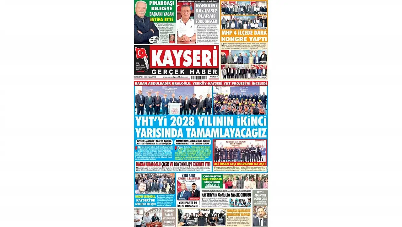 Kayseri yerel gazeteleri 10 Ağustos sabahına hangi manşetlere çıktı?