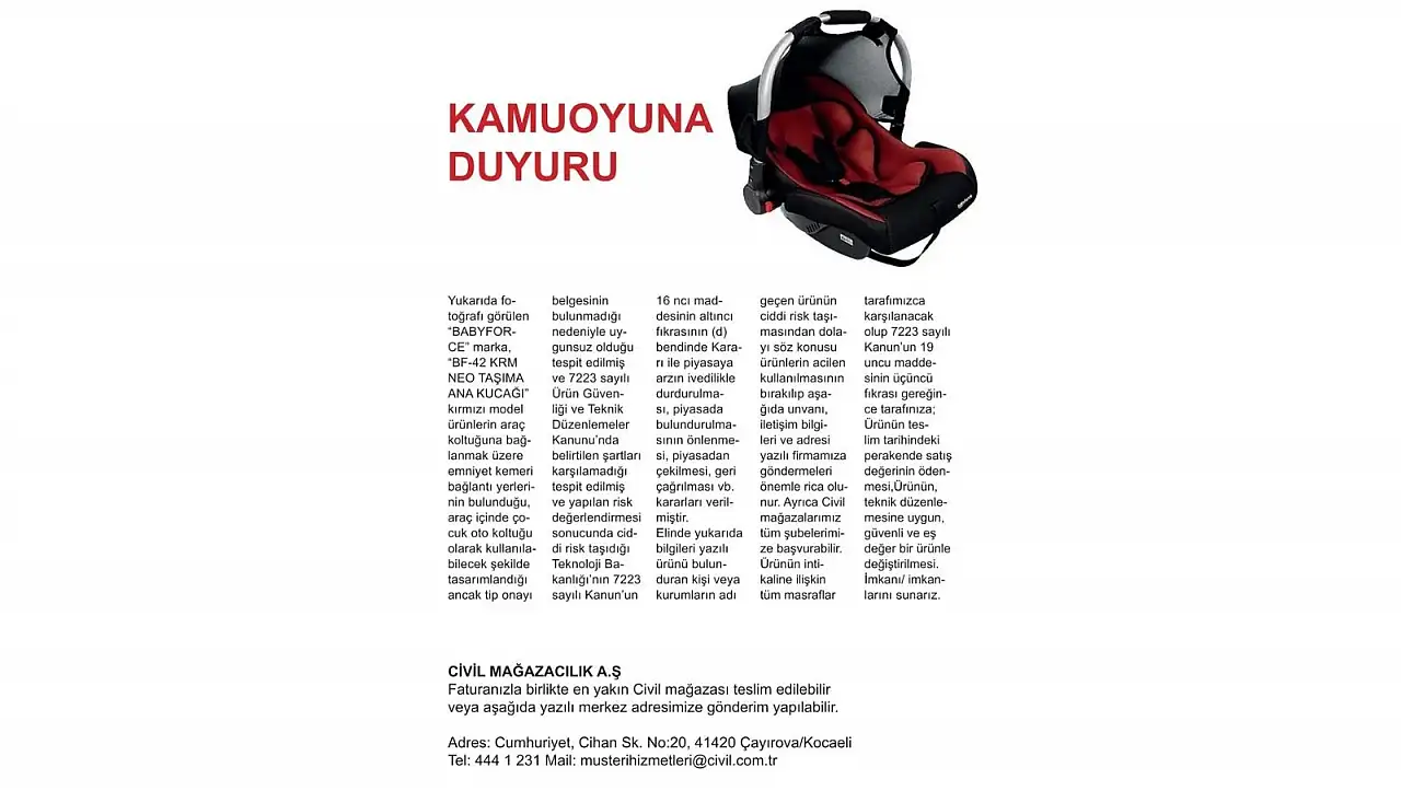 Ünlü bebek firması duyurdu: ''Ciddi risk taşıyor'' – Acil toplatılma kararı!