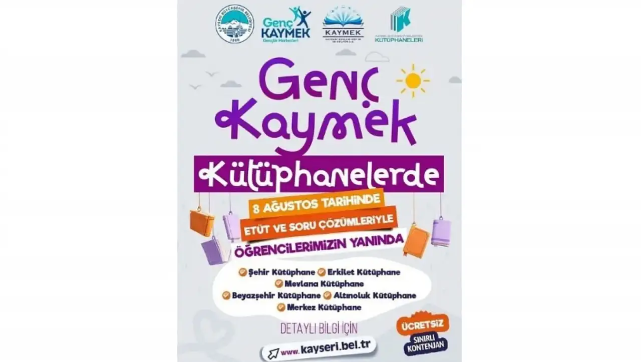 Kayseri'de öğrenciler için ücretsiz eğitim desteği! Başvurular başladı