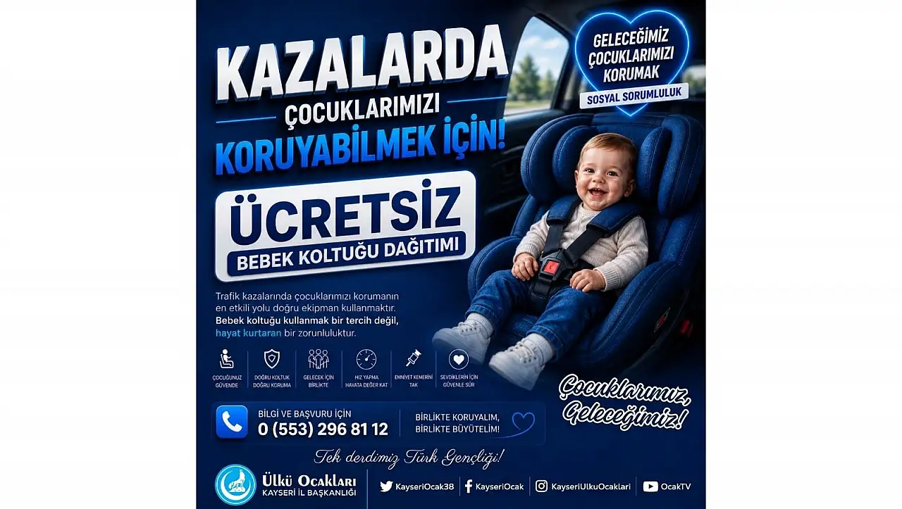 Kayseri'de bebekler için örnek proje: Ücretsiz oto koltuğu dağıtılacak!