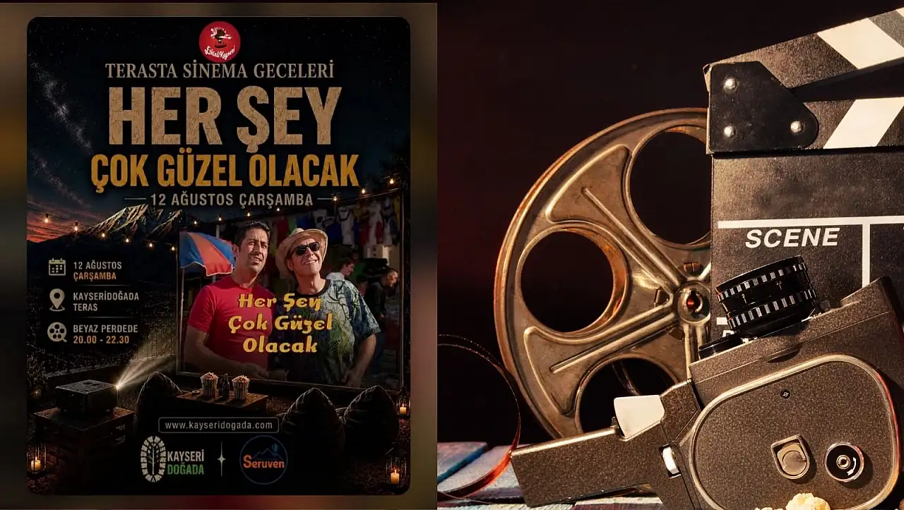 Kayseri'de terasta sinema keyfi devam ediyor
