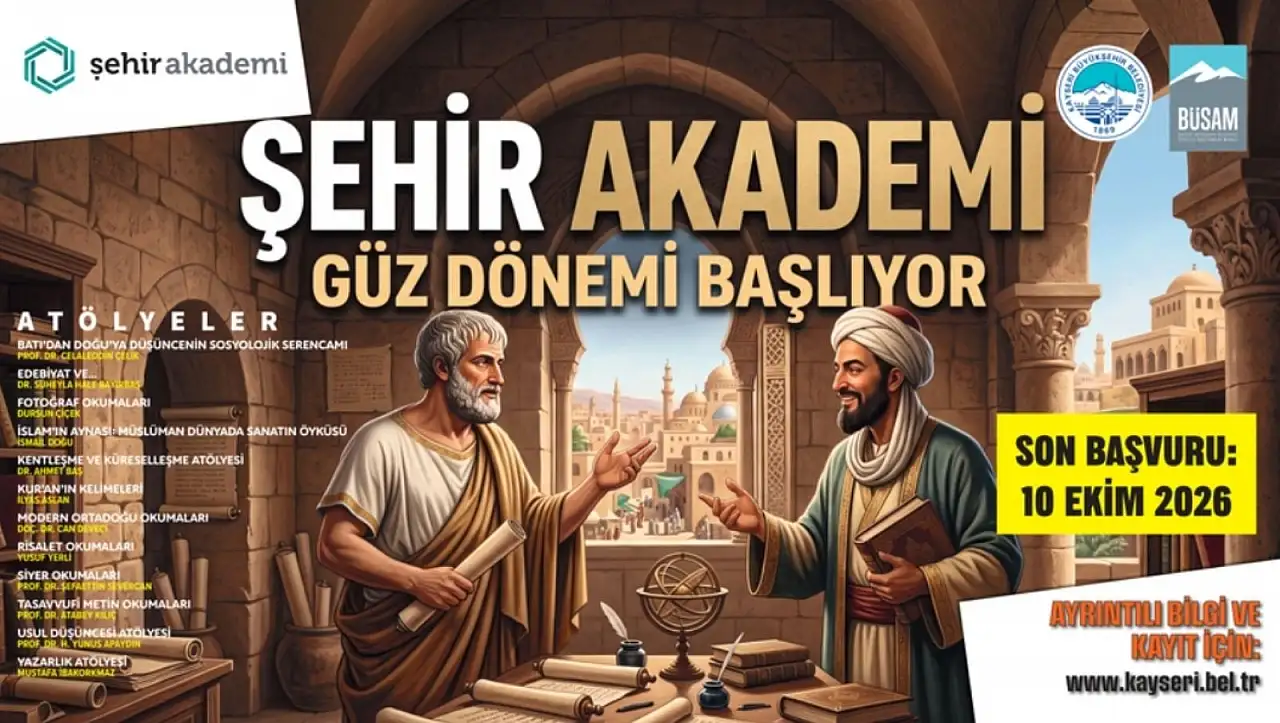 Kayseri'de Şehir Akademi'nin güz dönemi başlıyor! 12 farklı atölye kapılarını açıyor