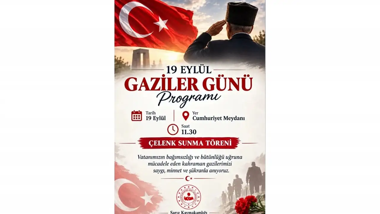 Sarız Kaymakamlığı tarafından Gaziler Günü programı açıklandı