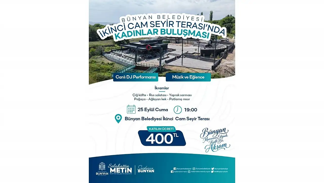 Kayseri'de kadınlar 280 metre yükseklikte eğlenceye doyacak!