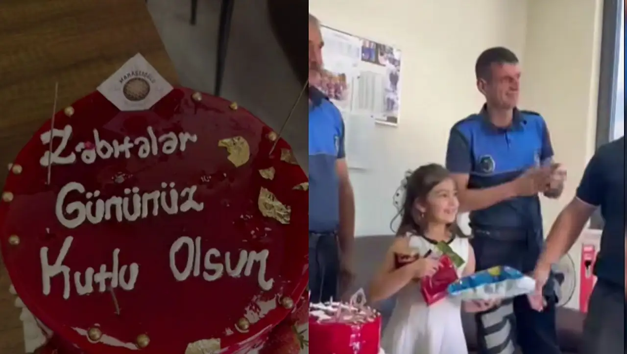 Bünyan'da minik Ayşe'den zabıta ekiplerine anlamlı jest