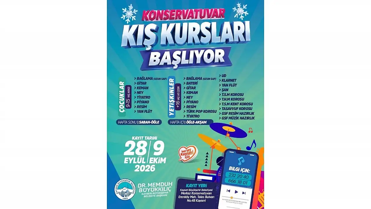 KAYMEK kış kurslarına ücretsiz kayıt başlıyor!
