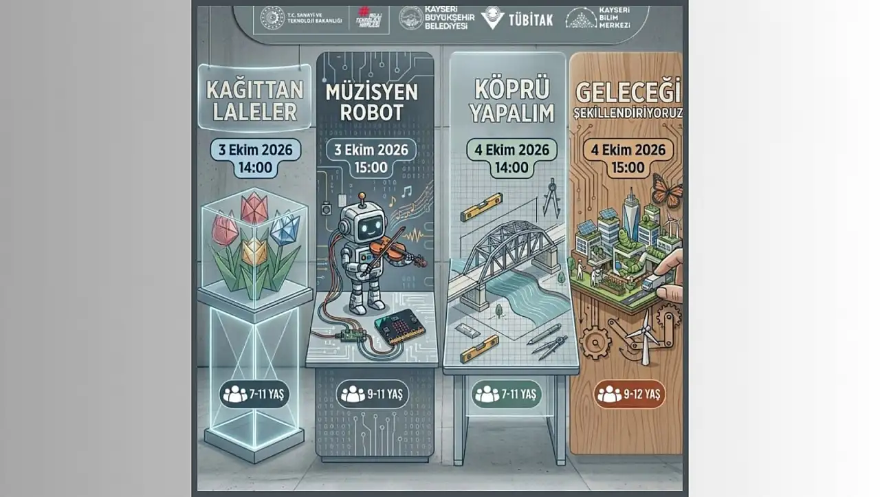 Kayseri'de çocukları bilim dolu hafta sonu bekliyor!