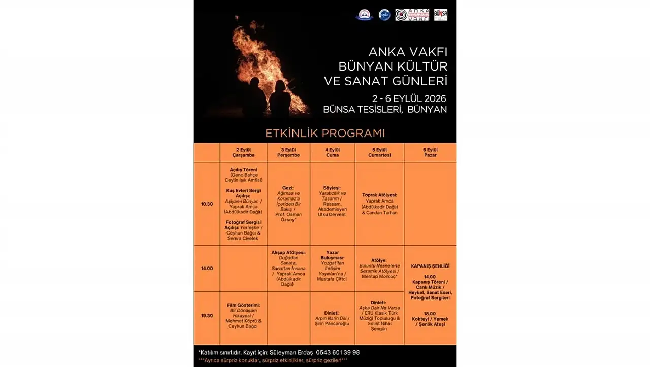 ERÜ-ANKA Vakfı işbirliği: Dikkat çeken etkinlikte yarın ne olacak?