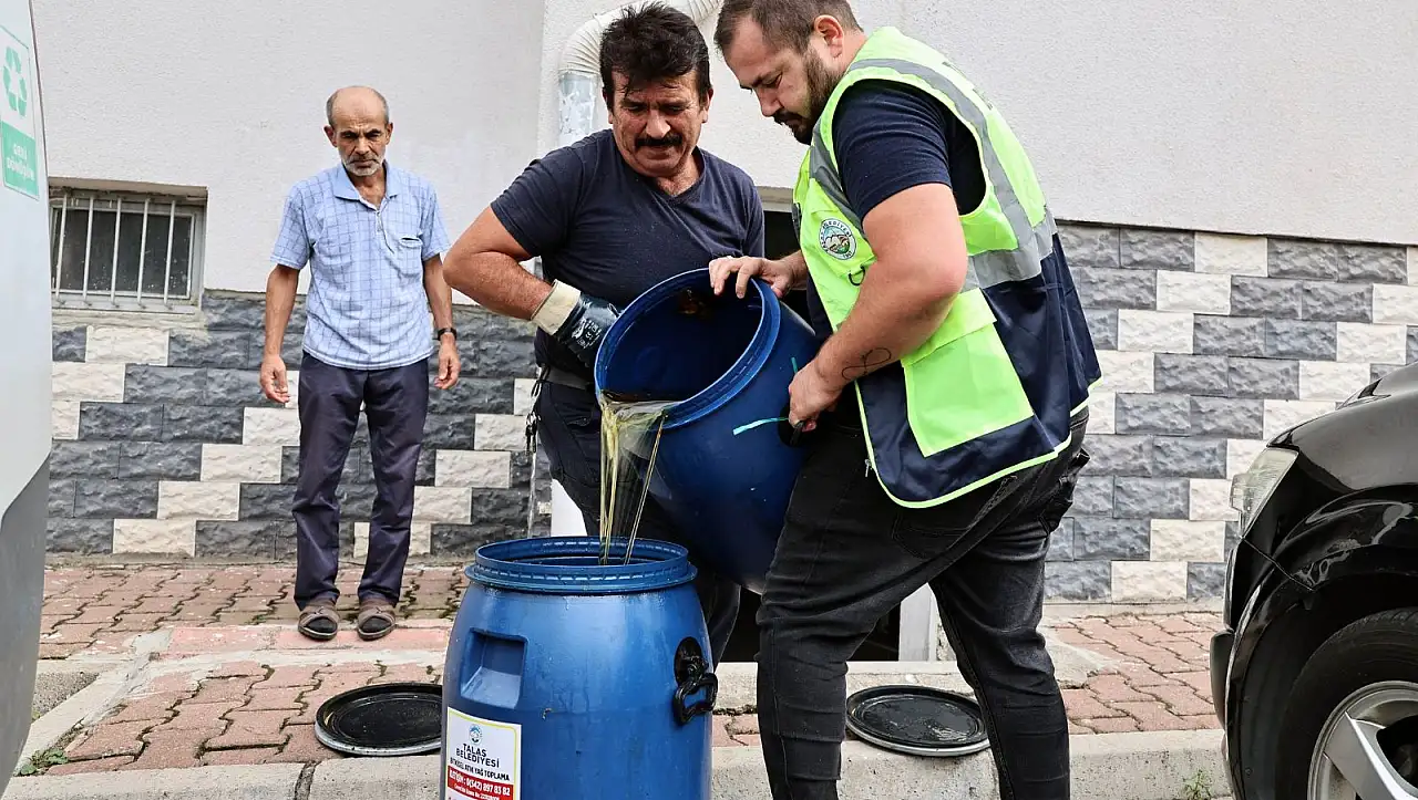 Talas'ta 1 yılda 15 bin kilogram bitkisel atık yağ toplandı!