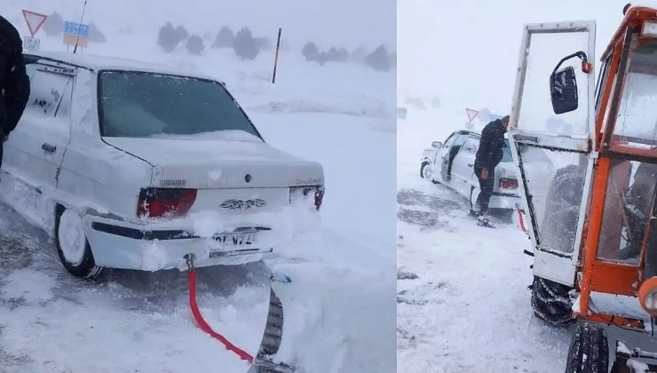 O yol ulaşıma kapandı! Sürücüler yolda mahsur kaldı