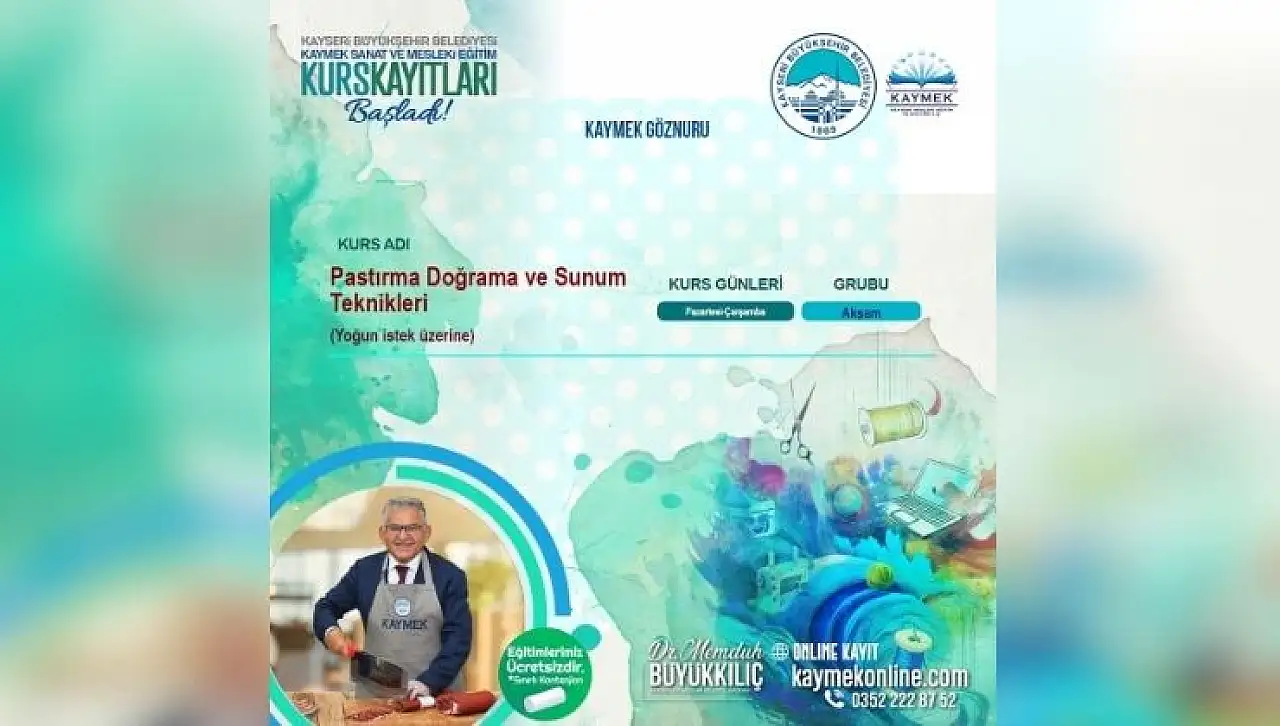 Kayseri pastırması için tescil sonrası özel kurs