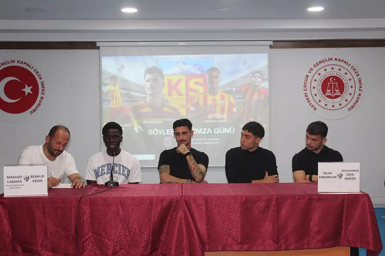 Kayserisporlu futbolculardan ceza infaz kurumuna ziyaret