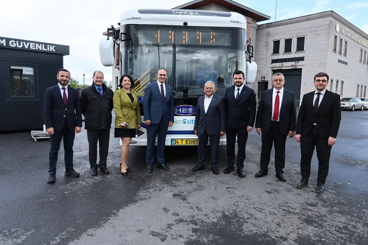 Kayseri toplu taşımada yeşil dönüşüm başlıyor: İşte yeni elektrikli otobüs!