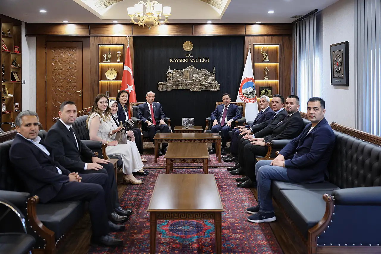 KKTC 5'inci Cumhurbaşkanı Ersin Tatar'dan Vali Çiçek'e ziyaret