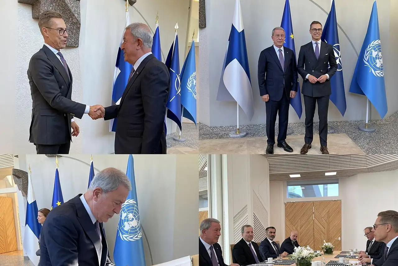 Hulusi Akar, Finlandiya-Rusya sınır hattında incelemelerde bulundu!