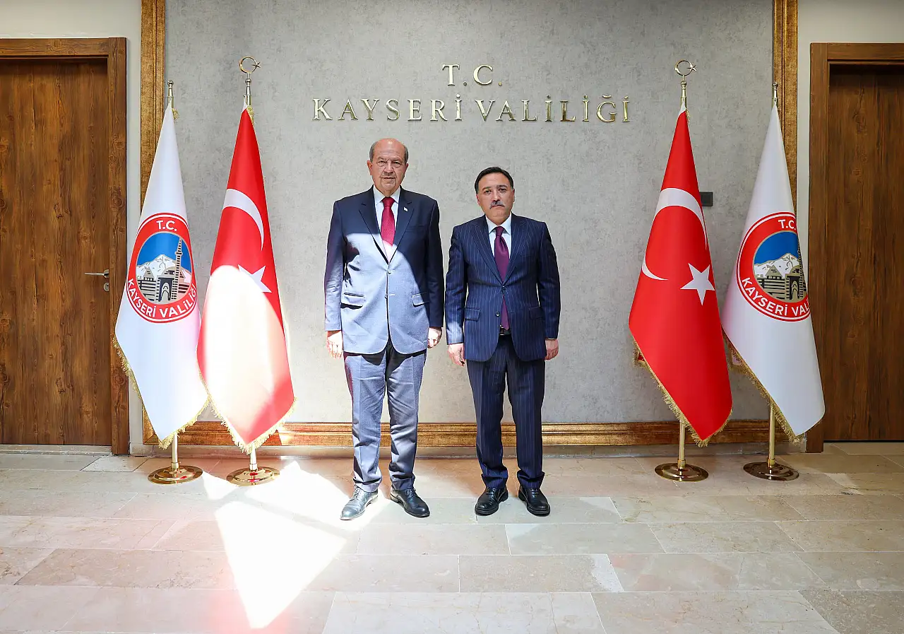 KKTC 5'inci Cumhurbaşkanı Ersin Tatar'dan Vali Çiçek'e ziyaret