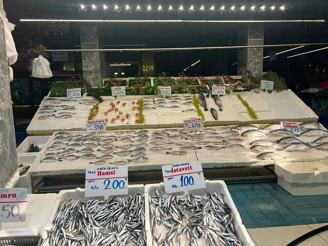 Kayseri'de güncel balık fiyatları vatandaşların dikkatini çekti