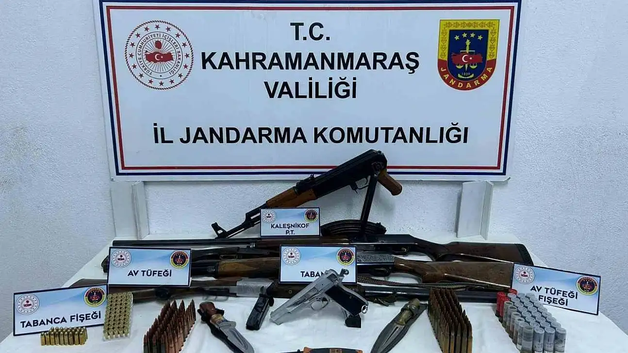 Kahramanmaraş'ta mühimmat ve silah ele geçirildi: 1 tutuklama
