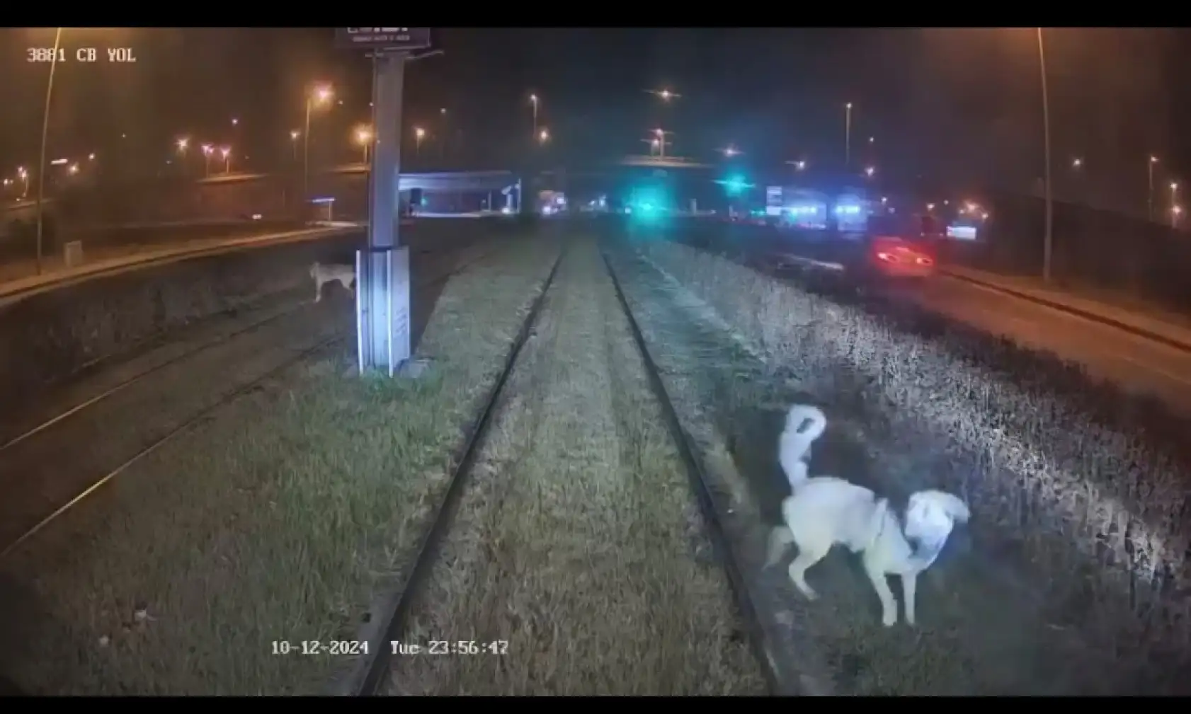 Kayseri'de raylı sistem hattında hareketli anlar!