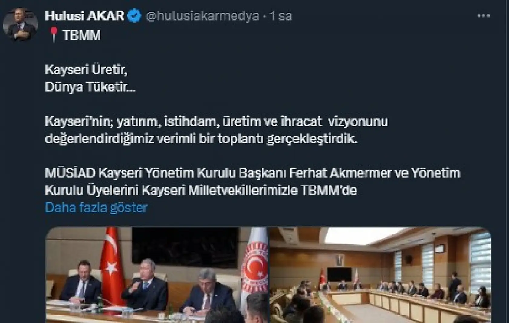 Gökmen Çiçek, Memduh Büyükkılıç, Hulusi Akar... - İşte Kayseri sosyal medya paylaşımları!