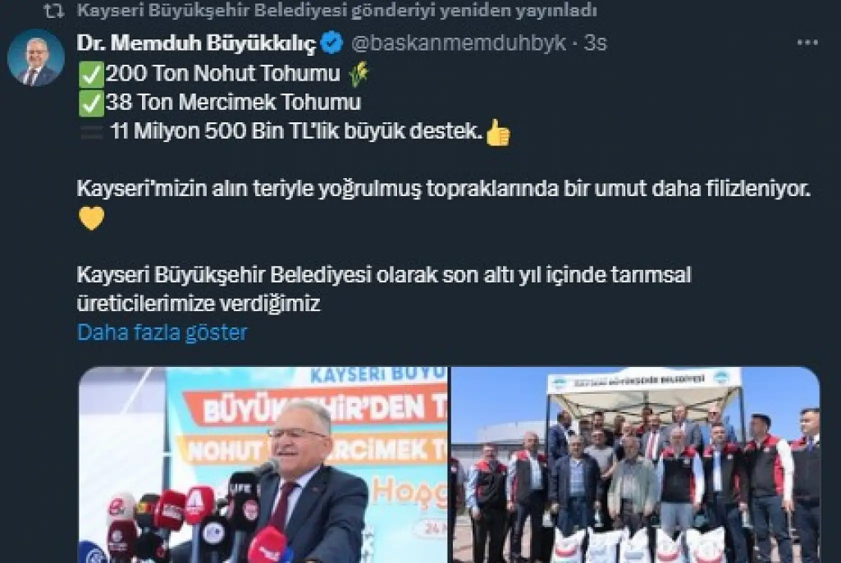 Gökmen Çiçek, Memduh Büyükkılıç, Hulusi Akar... - İşte Kayseri sosyal medya paylaşımları!
