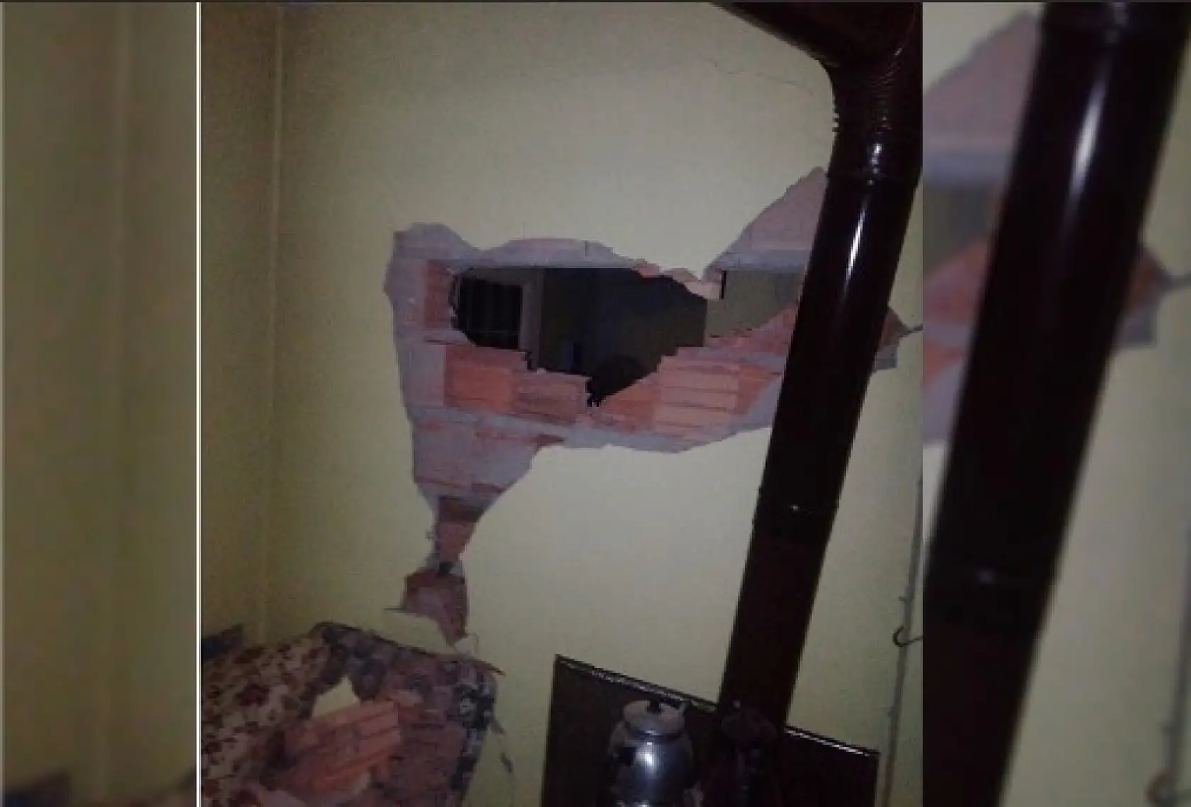 Depremde 6 ev hasar gördü!