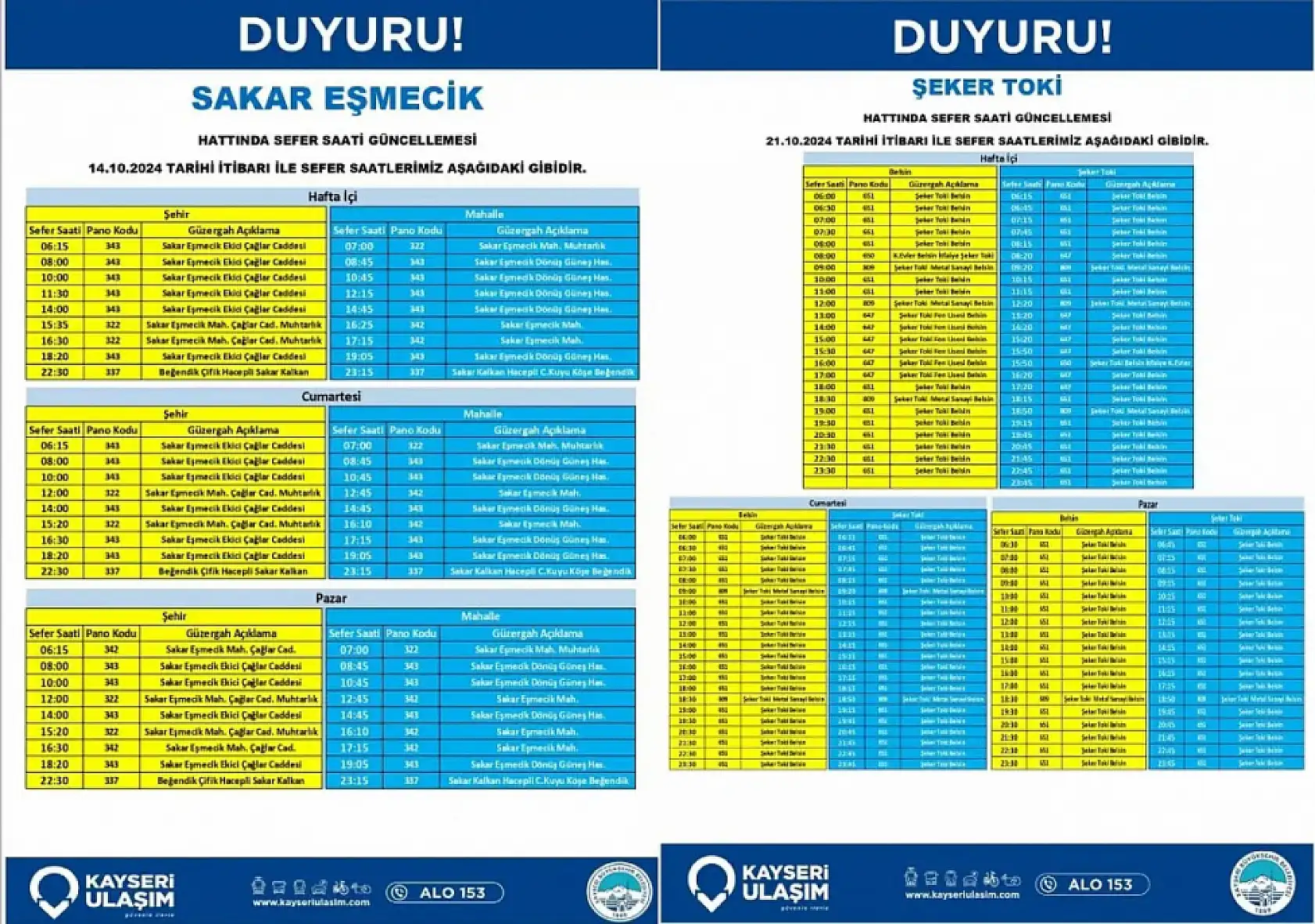 Son dakika: Kayseri'de otobüs güzergâhları değişti!