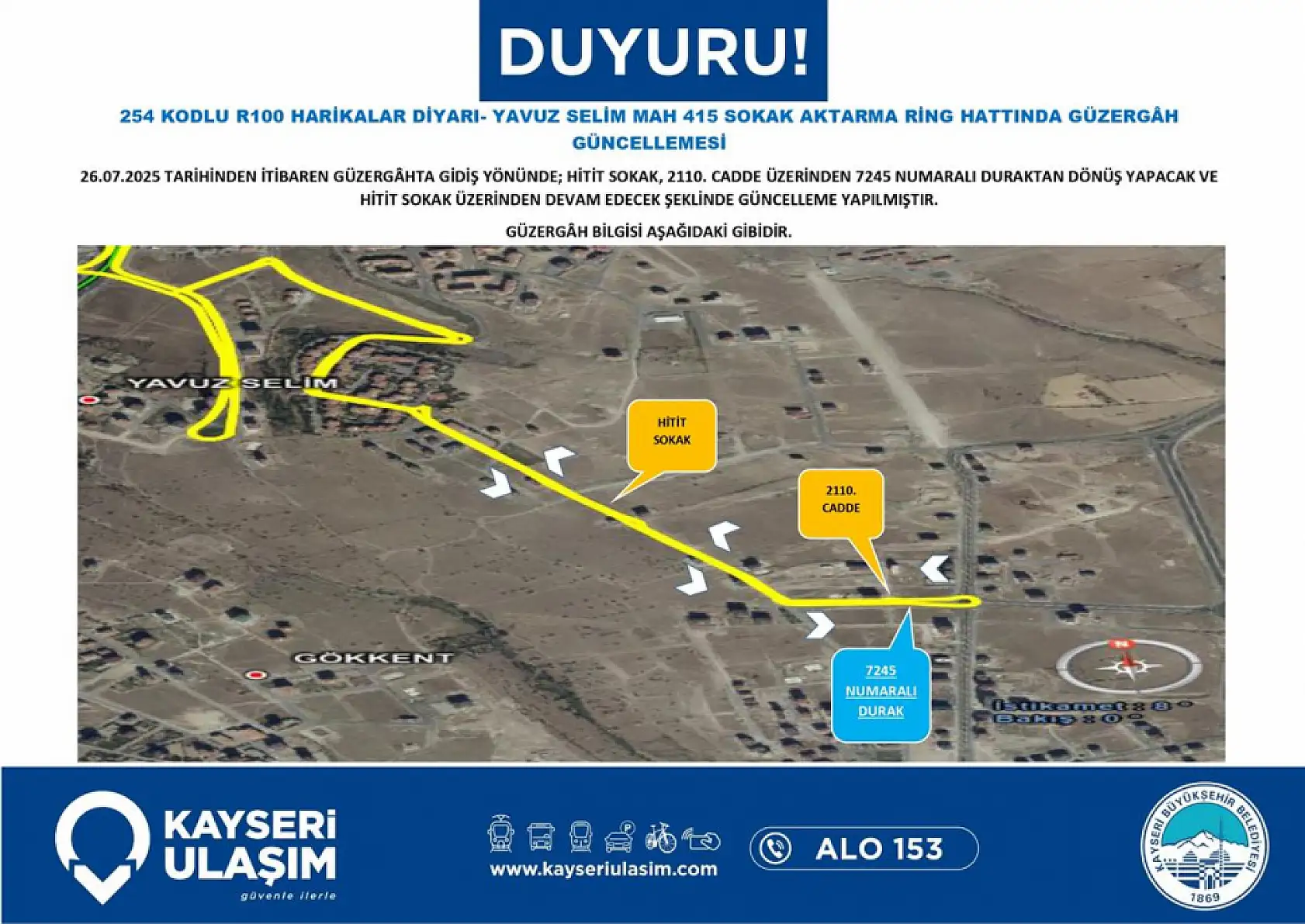 Kayseri'de toplu ulaşım düzenlemesi: Hacılar, Talas, Harikalar Diyarı...