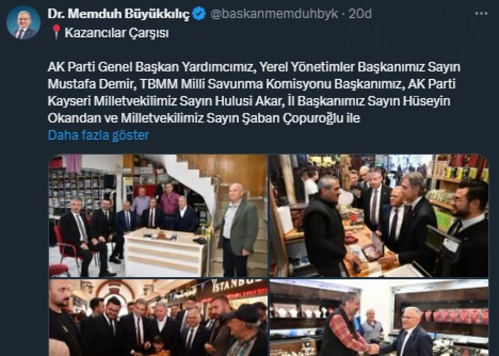 Kayseri sosyal medyadan kısa kısa! - Valilik, Büyükşehir, Milletvekilleri, Kooperatif, Kayserispor...