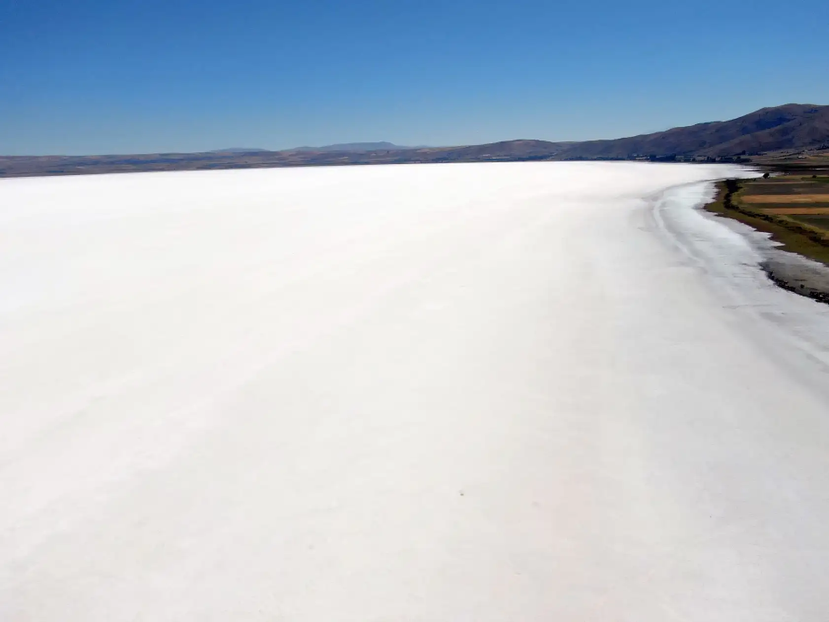 Kayseri'nin beyaz cenneti: Palas Tuzla Gölü'nde görsel şölen!