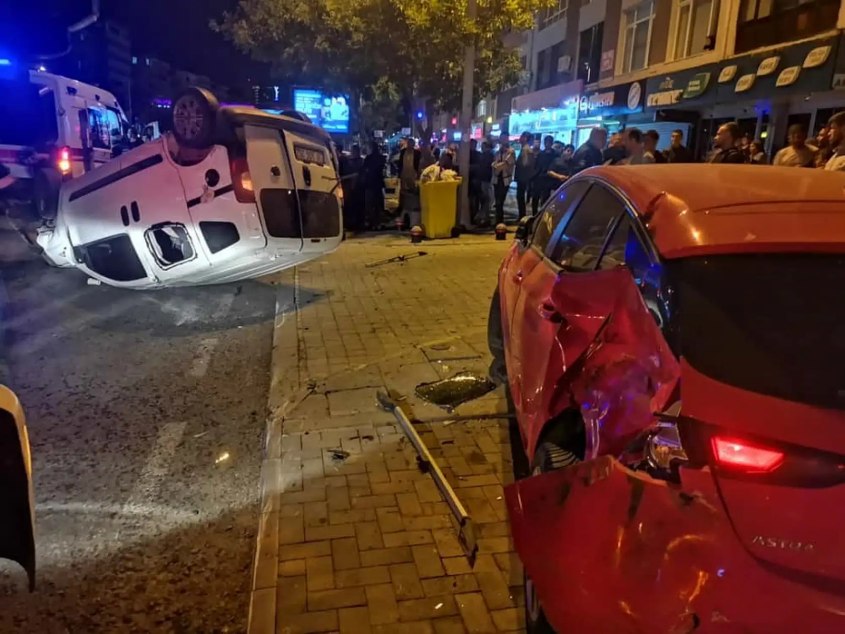 Kayseri'de feci kaza: Araç takla attı, ortalık karıştı! Yaralılar var