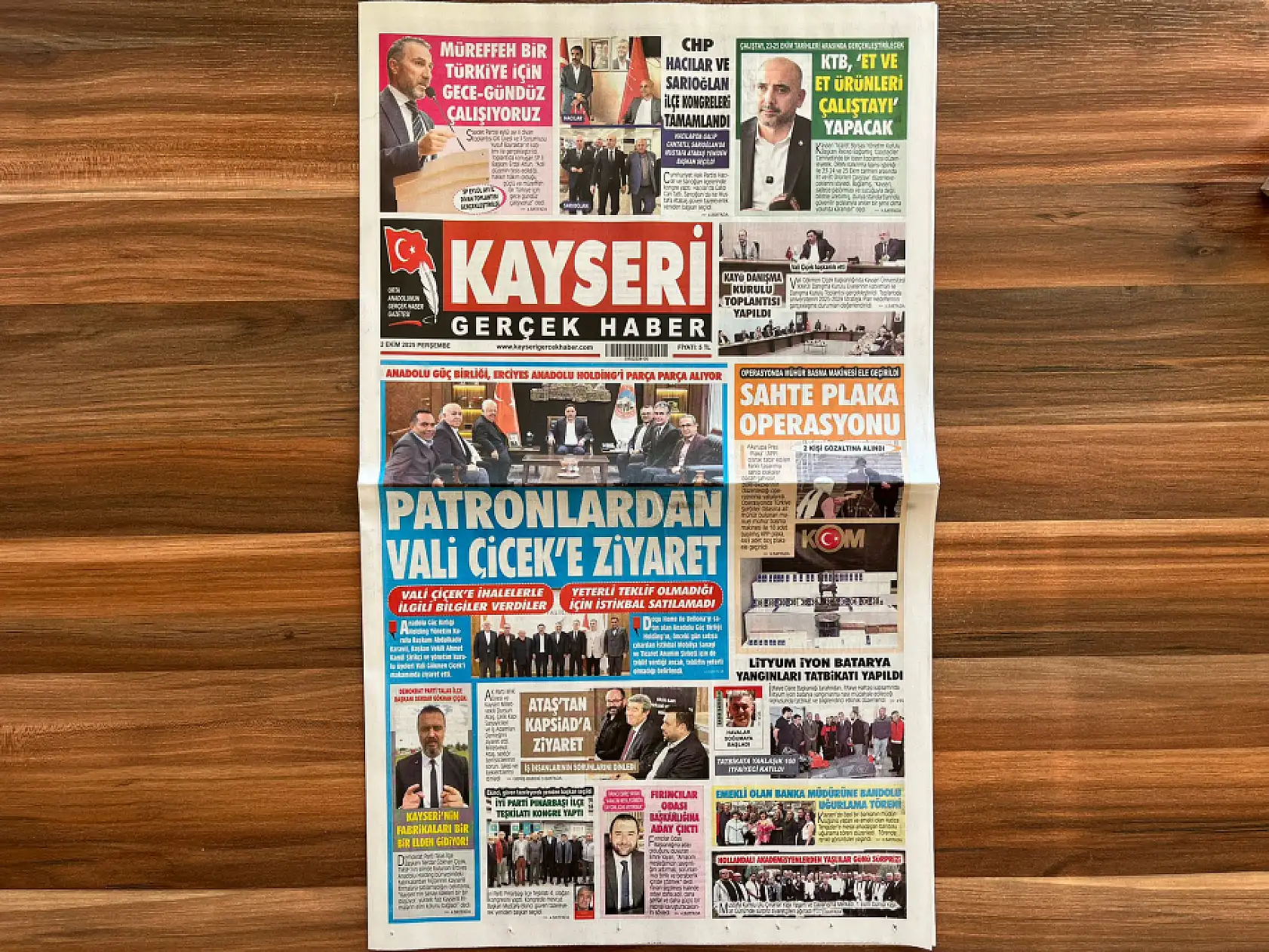 Kayseri'de 2 Ekim manşeti ne oldu? İşte öne çıkan başlıklar!