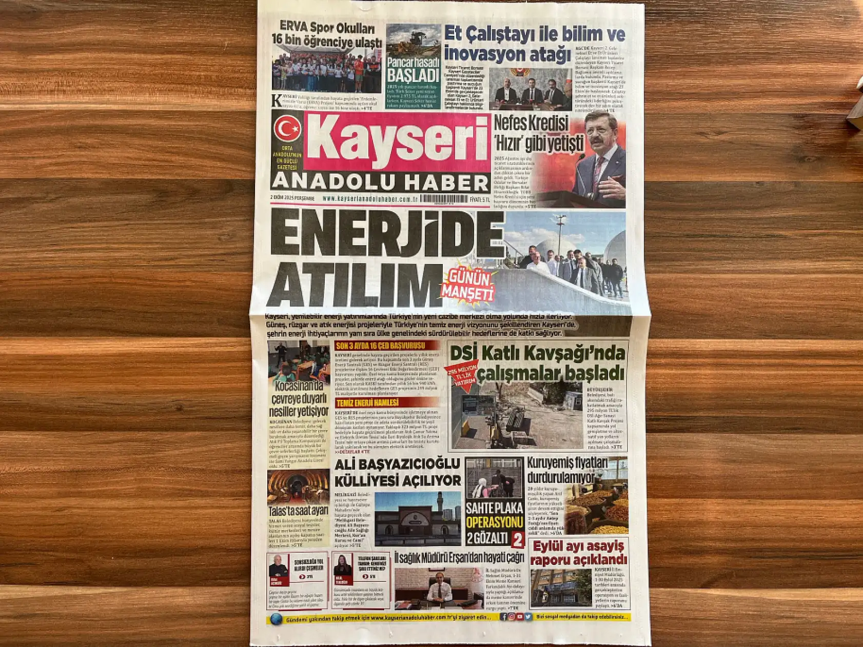 Kayseri'de 2 Ekim manşeti ne oldu? İşte öne çıkan başlıklar!