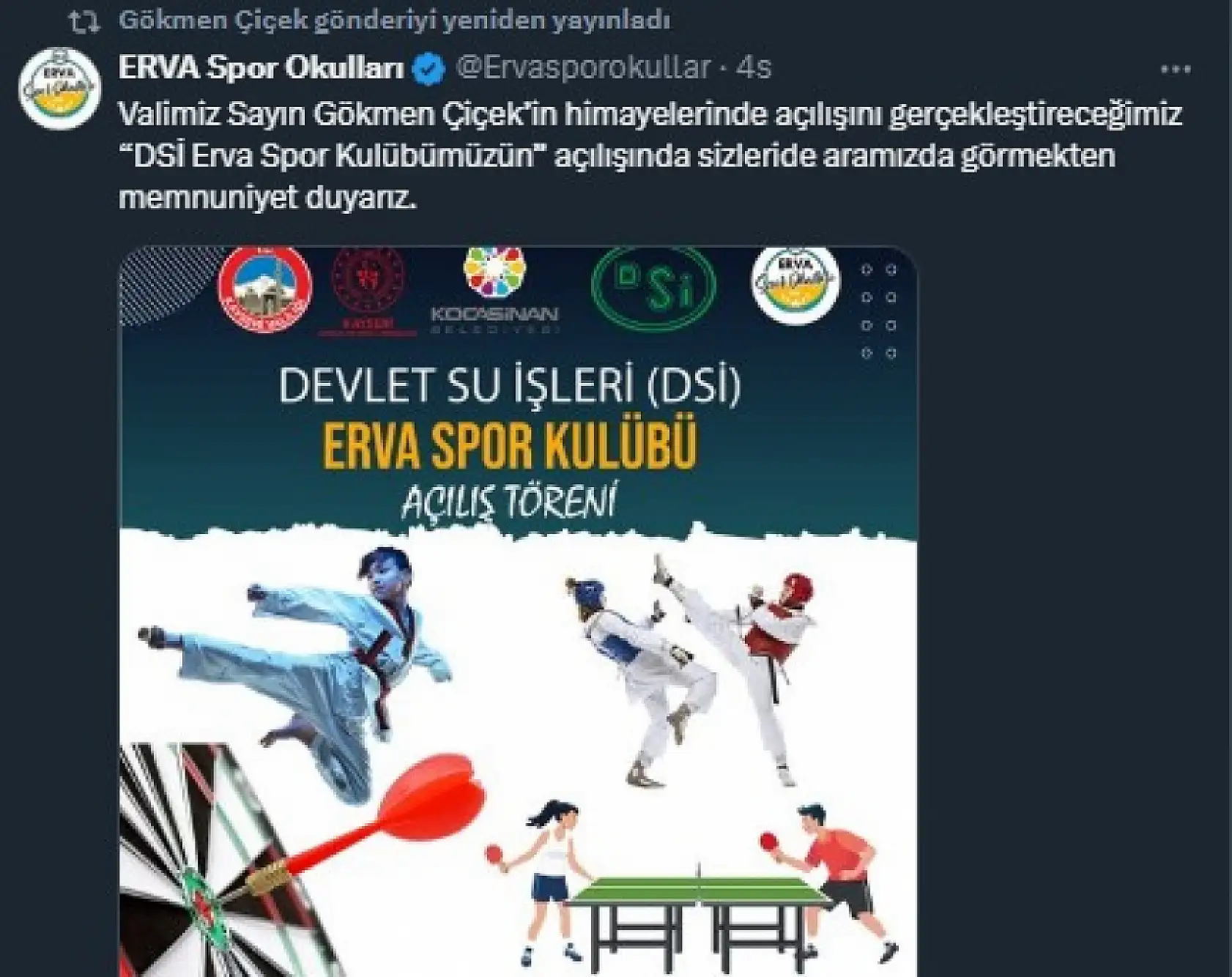 Kayseri'de neler paylaşıldı? ErVa Spor Okulu, Protokol, Kayserispor...