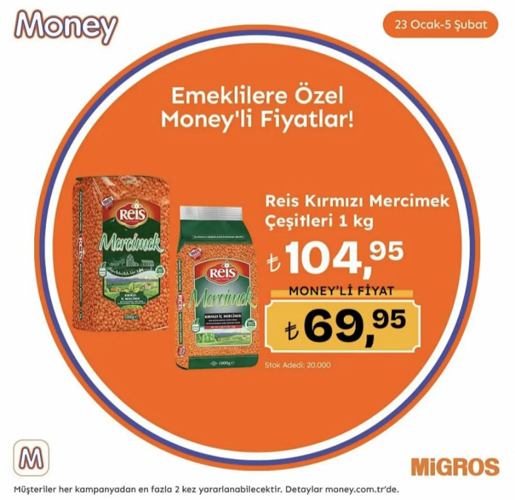 Migros'tan emeklilere özel indirim kampanyası!