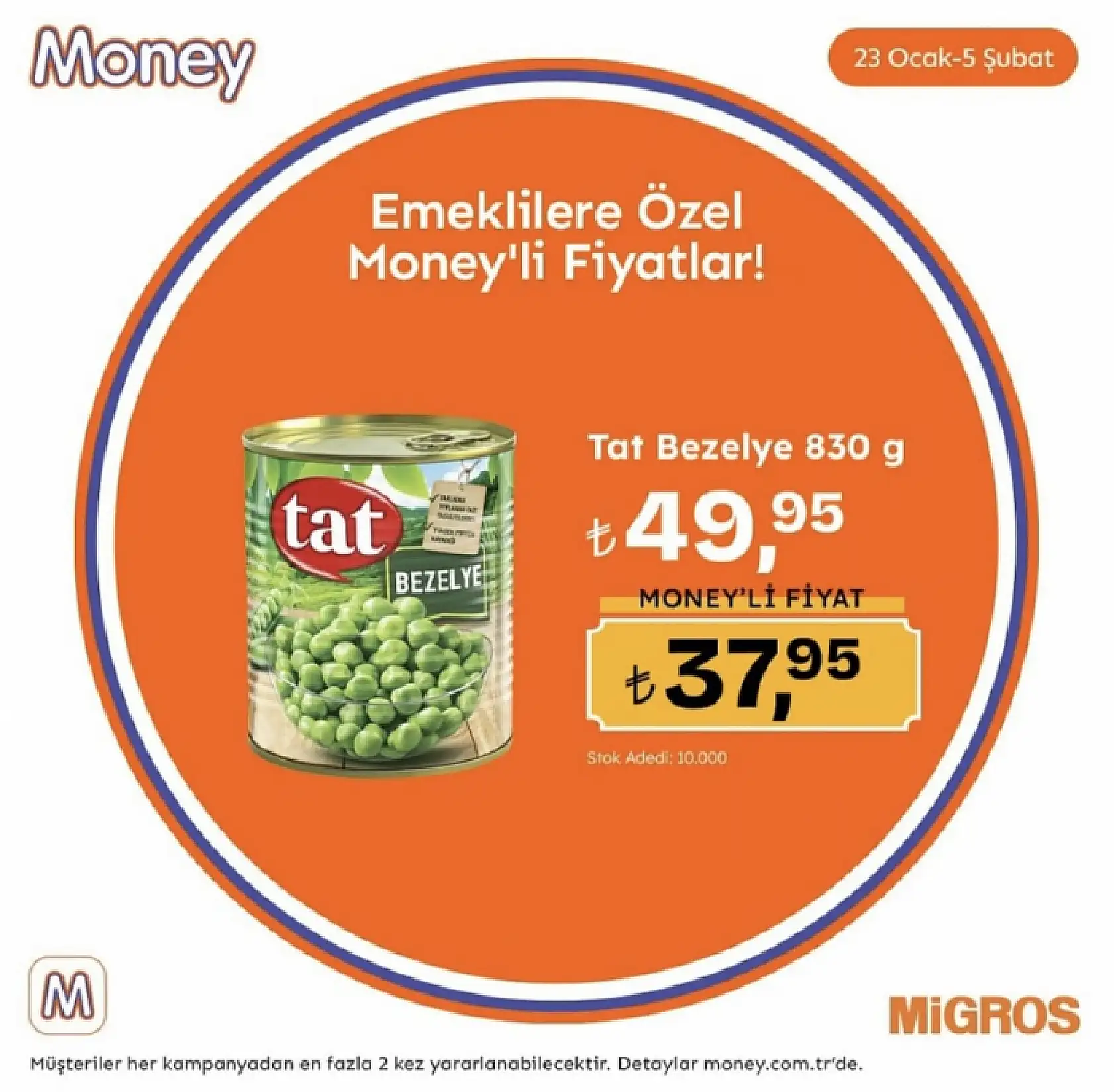 Migros'tan emeklilere özel indirim kampanyası!