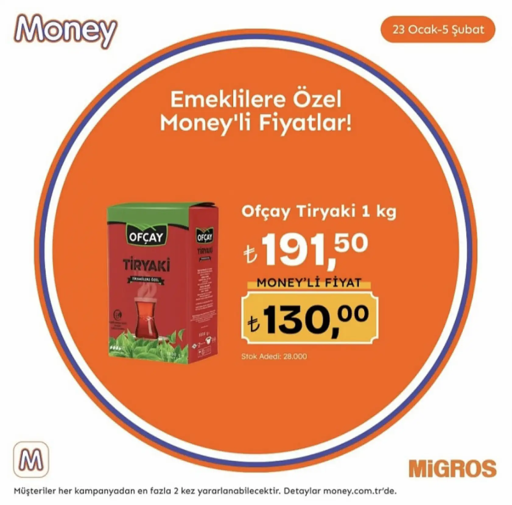 Migros'tan emeklilere özel indirim kampanyası!