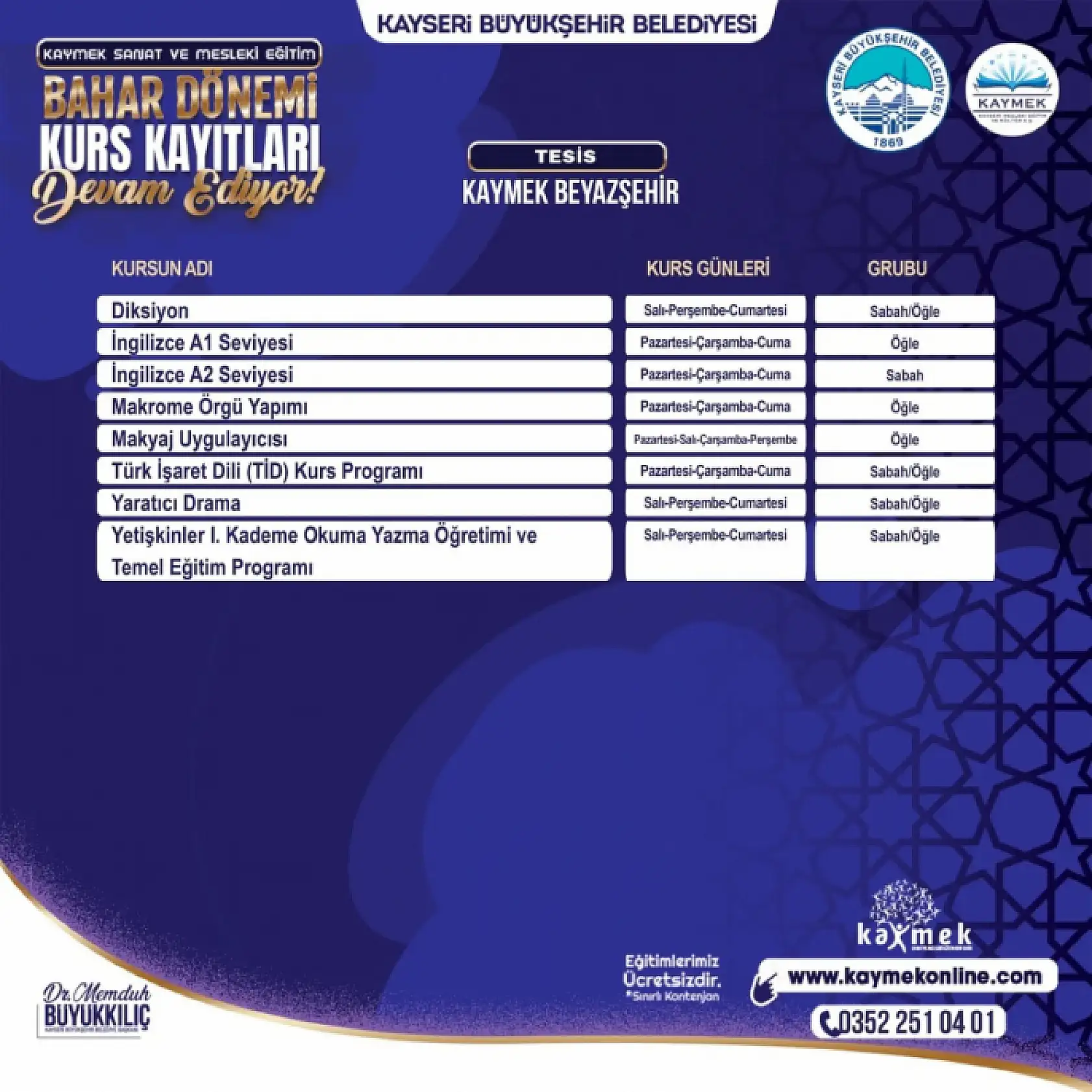 Kayseri'nin 6'ıncı üniversitesinde kayıtlar devam ediyor