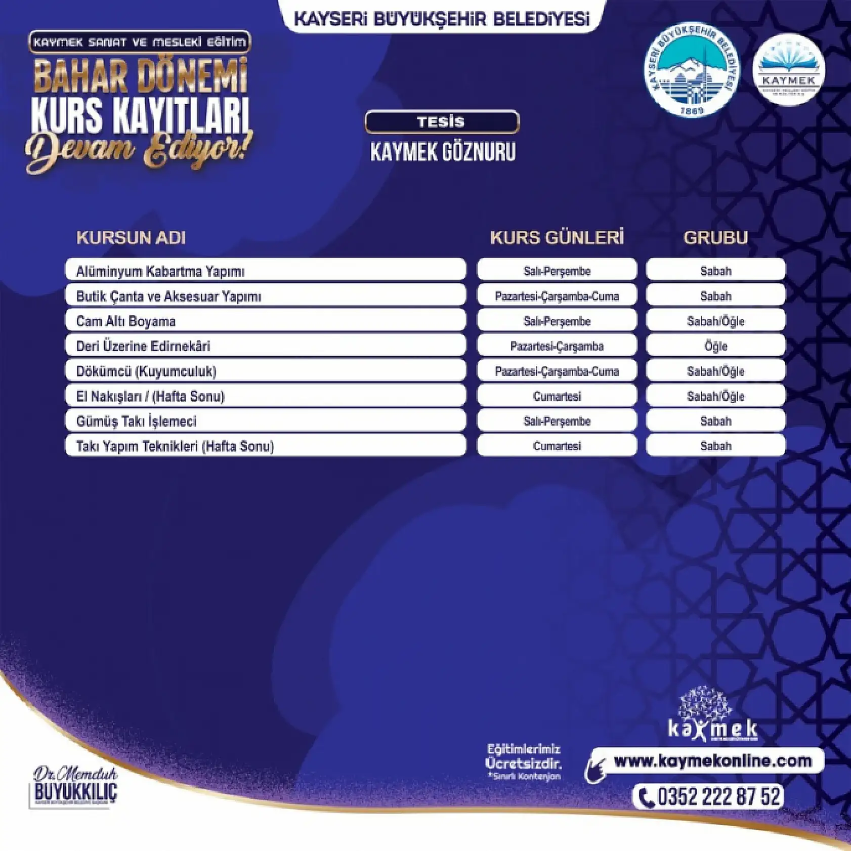 Kayseri'nin 6'ıncı üniversitesinde kayıtlar devam ediyor