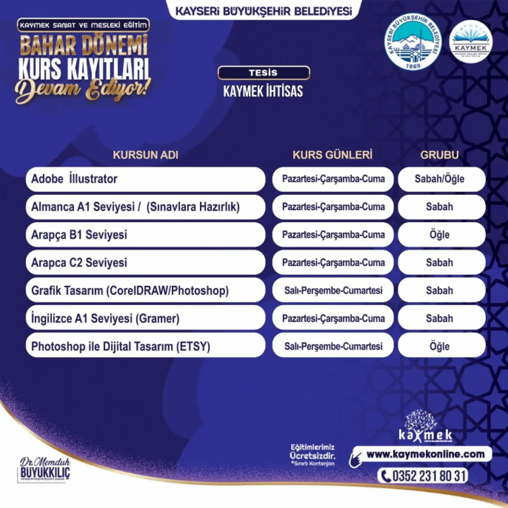 Kayseri'nin 6'ıncı üniversitesinde kayıtlar devam ediyor