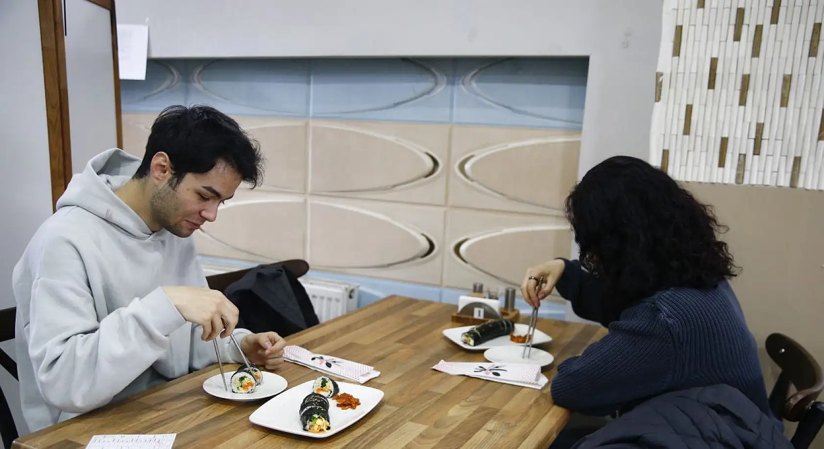 Güney Koreli çift Kayseri'de restoran açtı