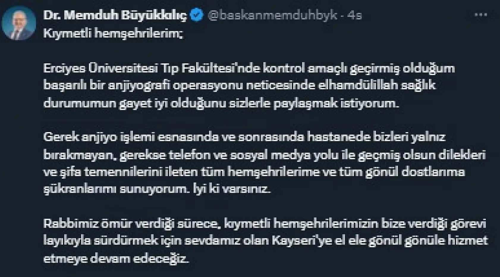 Kayseri sosyal medyadan kısa kısa - 21 Ağustos