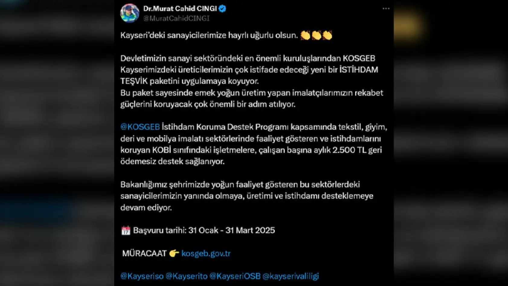 Kayseri bugün sosyal medyada neleri konuştu - Neler paylaşıldı? İşte 30 Ocak Kayseri sosyal medya gündemi!