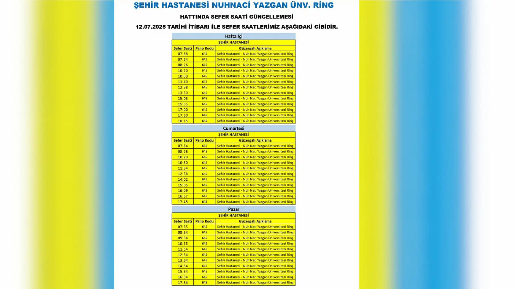 Kayseri'de toplu ulaşım düzenlemesi: Organize, Şehir Hastanesi, Talas, Anbar çok sayıda güzergahta değişiklik yapıldı!