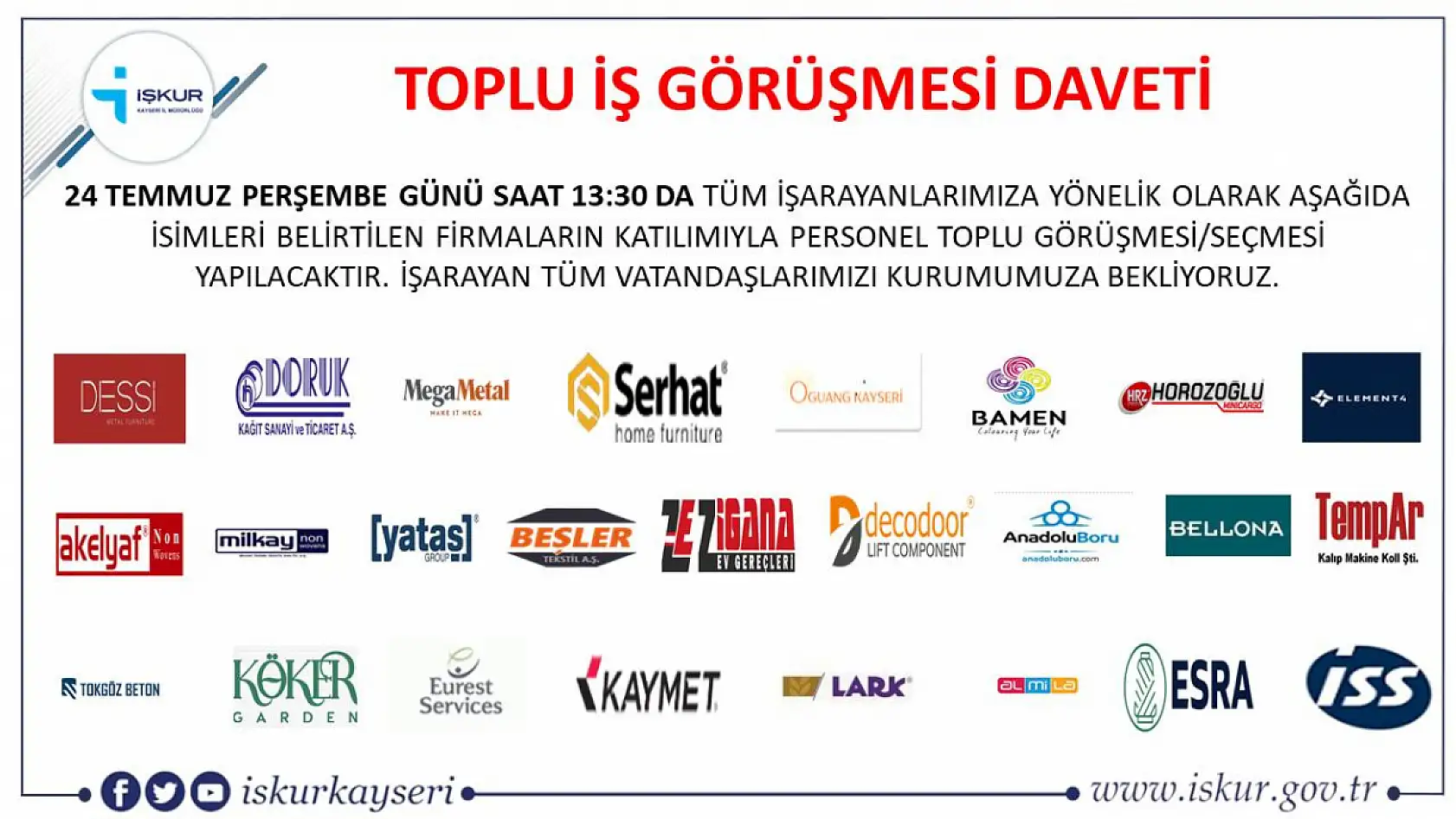 MSB’den Dev İŞKUR Alımı! 3 Bin 97 Sürekli İşçi Aranıyor