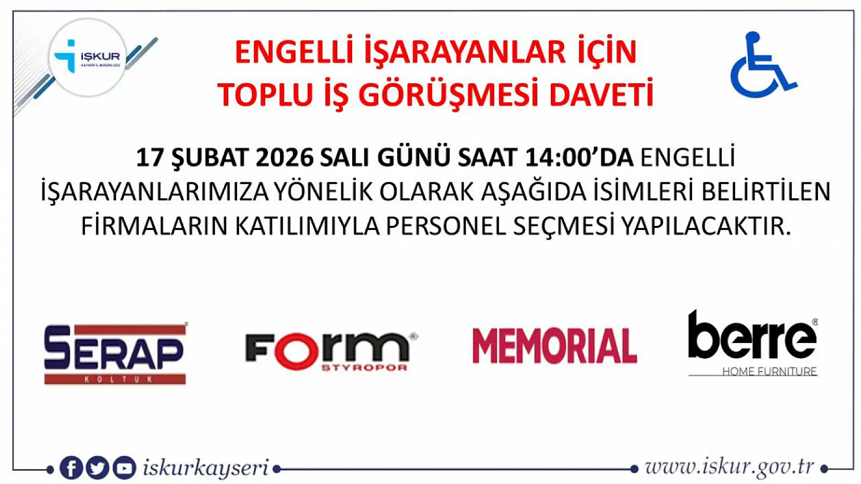 Kayseri'de toplu iş görüşmesi için tarih belli oldu: Kimler katılabilecek?