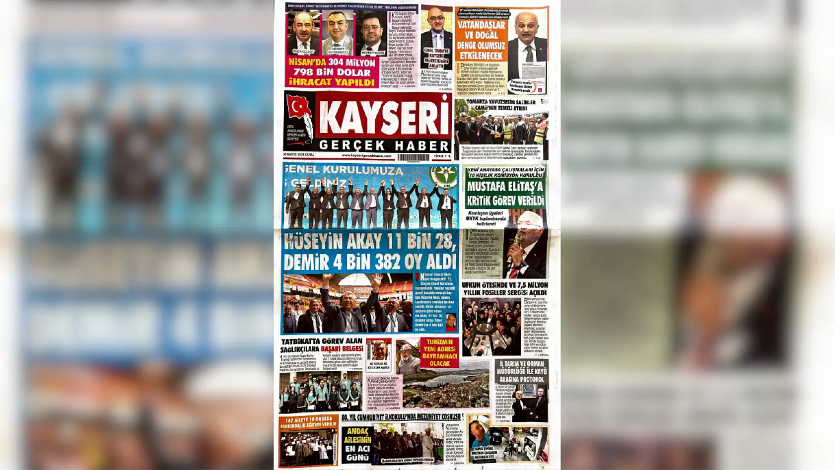 Kayseri yerel basını 30 Mayıs sabahına hangi manşetlerle çıktı? Öne çıkanlar...