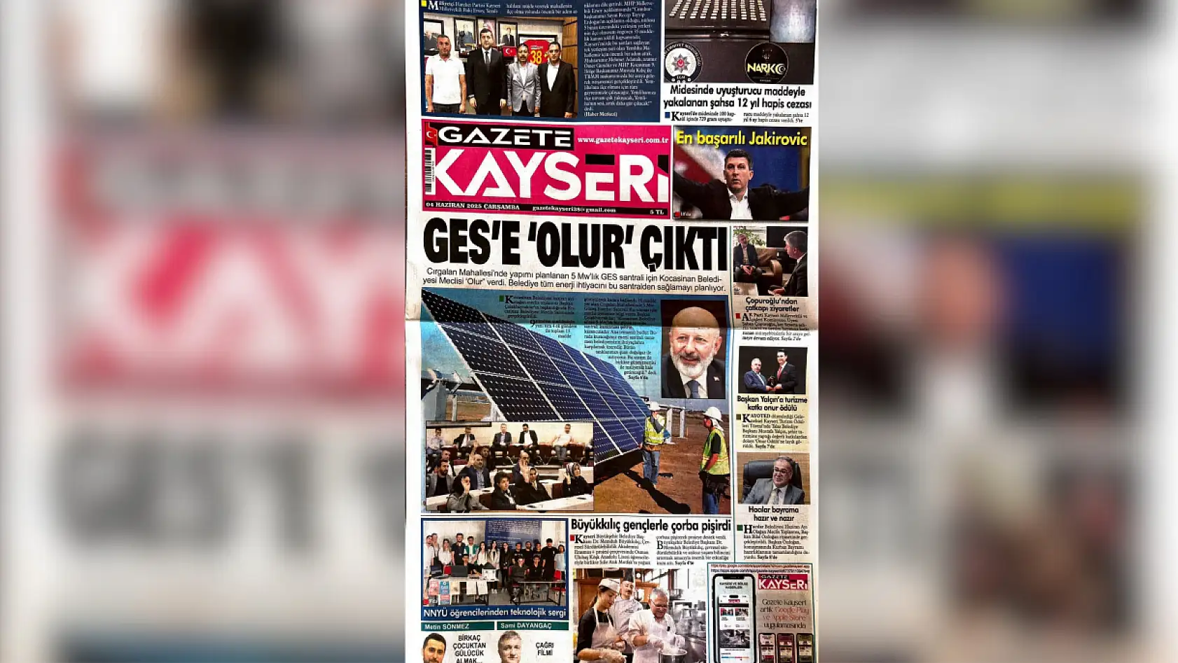 Kayseri yerel basını 4 Haziran Çarşamba gününe hangi manşetlere çıktı?