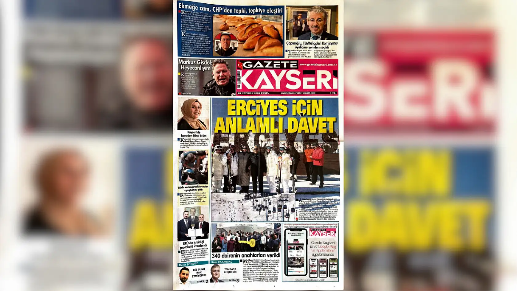 Kayseri yerel basını 13 Haziran'a hangi manşetlerle çıktı? İşte öne çıkanlar...